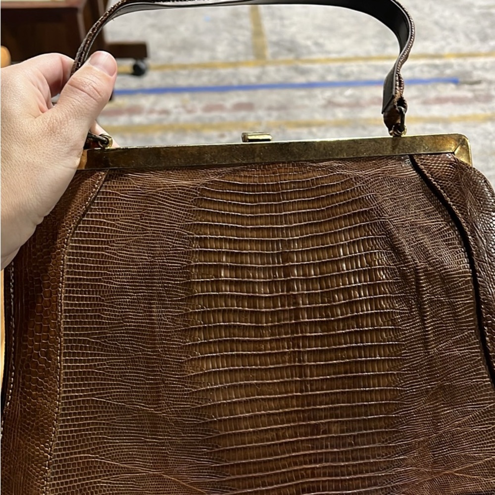Vintage Alligator Skin Alligator Purse